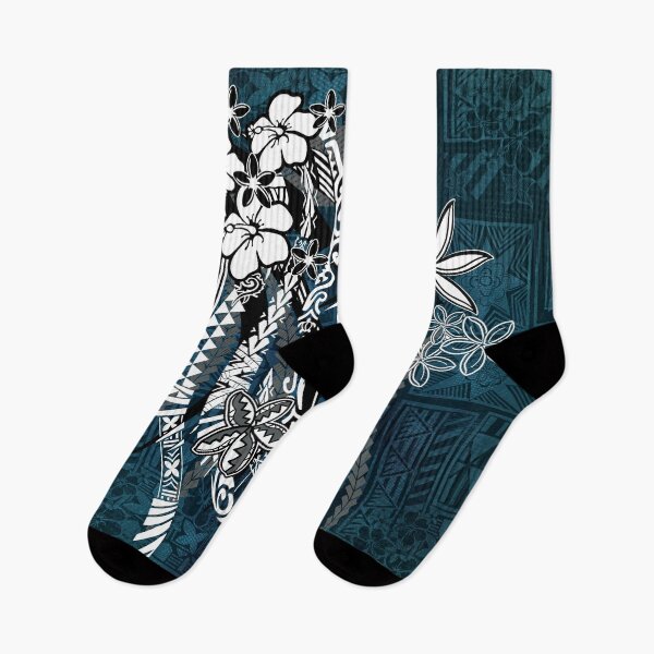 Item preview, Polynesian - Hawaiian - Samoan Ocean Blue Tribal Tapa Artboard designed and sold by sunnthreads.