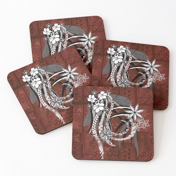 Item preview, Polynesian - Hawaiian - Samoan Lava Red Tribal Tapa Artboard designed and sold by sunnthreads.