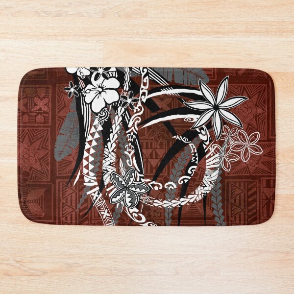 Item preview, Polynesian - Hawaiian - Samoan Lava Red Tribal Tapa Artboard designed and sold by sunnthreads.