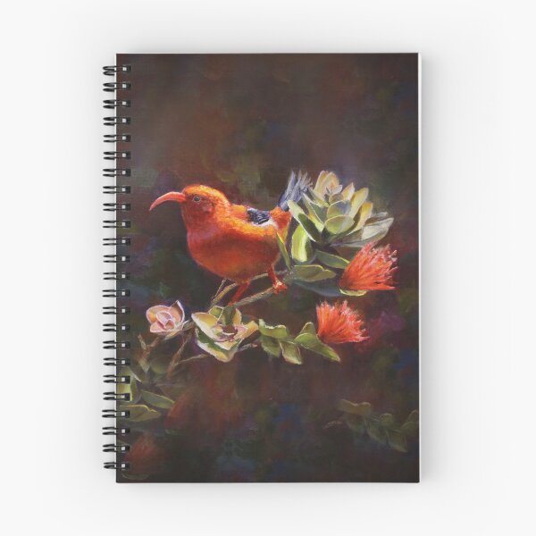 Item preview, Hawaiian Iiwi bird and Red Ohia Lehua Flowers - Tropical Wildlife designed and sold by Karen Whitworth.
