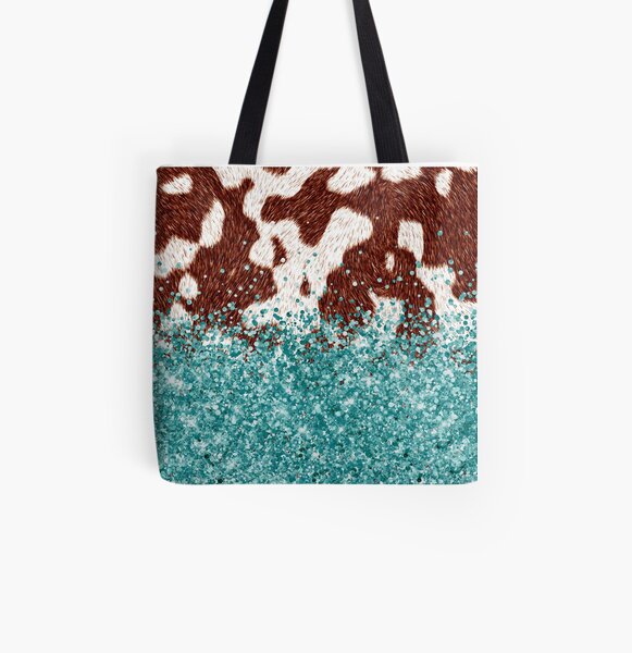 Brown Wide Get along Cowhide TOTE – Southwest Bedazzle