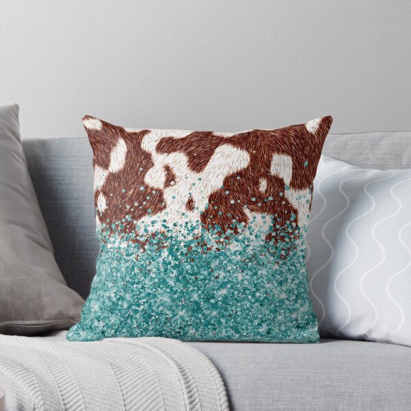 Item preview, Turqoise Teal and Brown Cowhide Western Cowgirl Glitter  designed and sold by ElishaKayne.