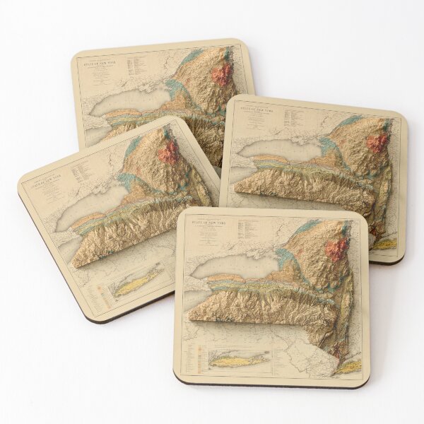 Item preview, 1901 New York State Relief Map 3D digitally-rendered designed and sold by ThinkAboutMaps.