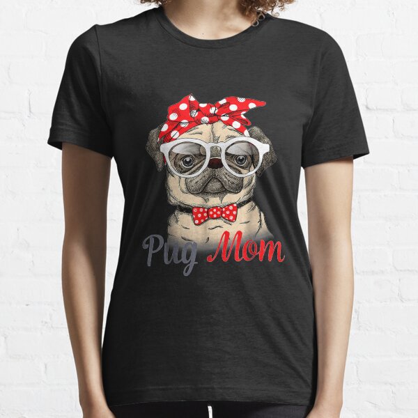 Pug Mom Off the Shoulder Shirt for Women Off the Shoulder Oversized Sweatshirt Dog Lover Gifts For Mom Mothers Day Pug Mom Gift For Her
