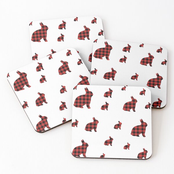 Item preview, Flannel Bunny Pattern Buffalo Plaid designed and sold by Brett Perucco.
