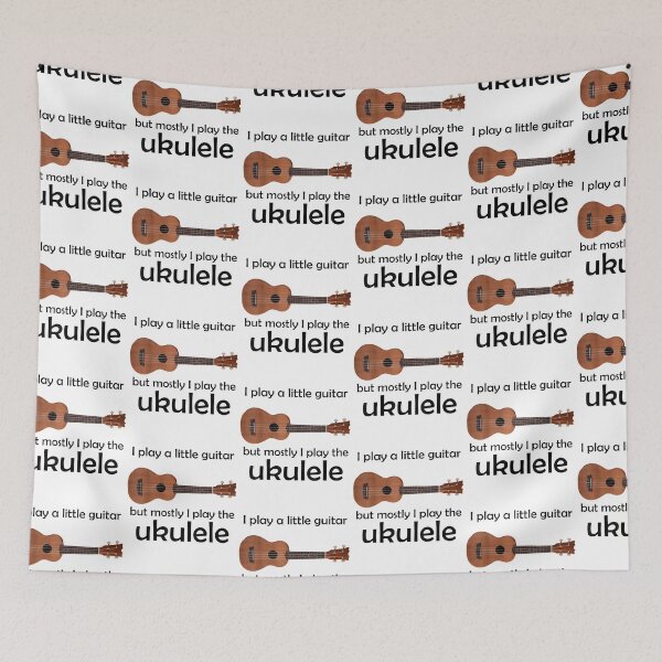 Item preview, Funny Ukulele Pun "Little Guitar" designed and sold by vickiknopp.