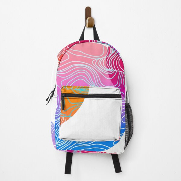 Item preview, colorful geometric circle abstract background in pink blue purple orange designed and sold by Mrvell.