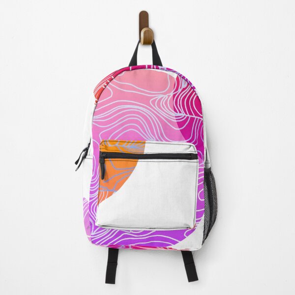 Item preview, colorful geometric circle abstract background in pink purple orange designed and sold by Mrvell.