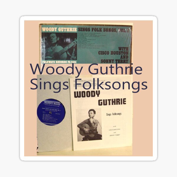 Artikel-Vorschau von Woody Guthrie, Folk, Blues, Balladen und Volkslieder, designt und verkauft von Vintaged.