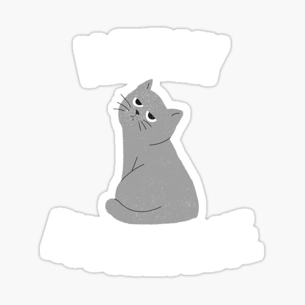 I Love My Russian Blue Cat Owner Gift Sticker