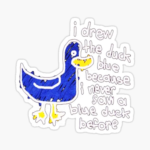 Billy Madison blue duck Sticker