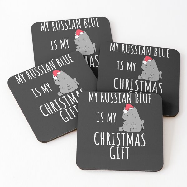 Artikelvorschau, Meine Russisch Blau ist mein Weihnachtsgeschenk Katzenbesitzer Geschenk entworfen und verkauft von EricJP.