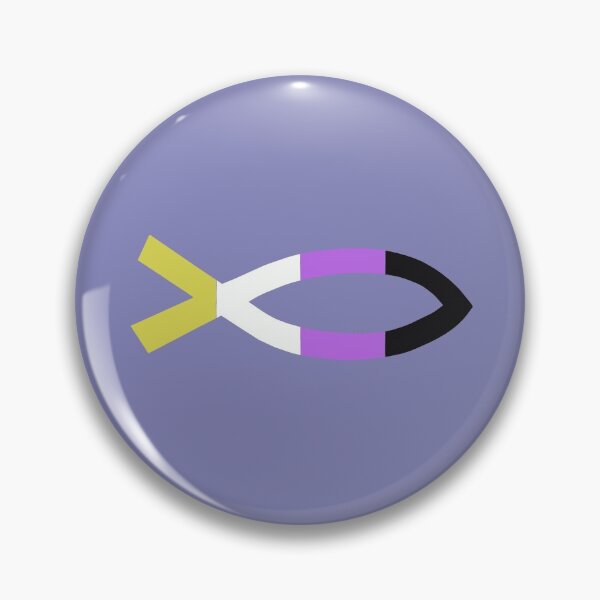 Item preview, Non Binary Christian Fish designed and sold by BackgroundPixel.