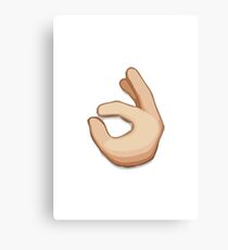 Ok Hand Sign Emoji Canvas Print
