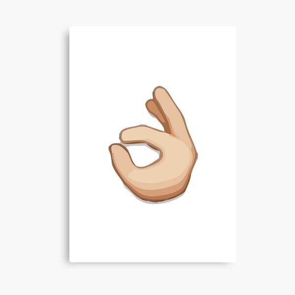 Ok Hand Sign Emoji Canvas Print.