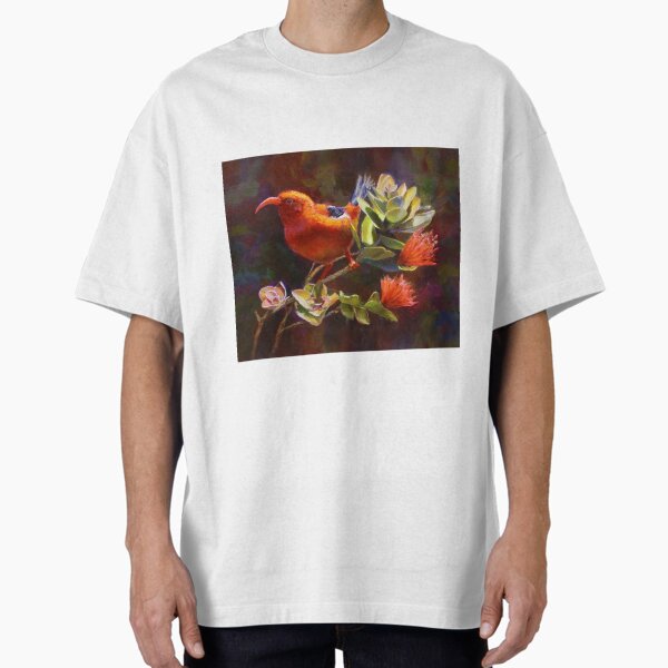Item preview, Hawaiian Iiwi bird and Red Ohia Lehua Flowers - Tropical Wildlife designed and sold by Karen Whitworth.