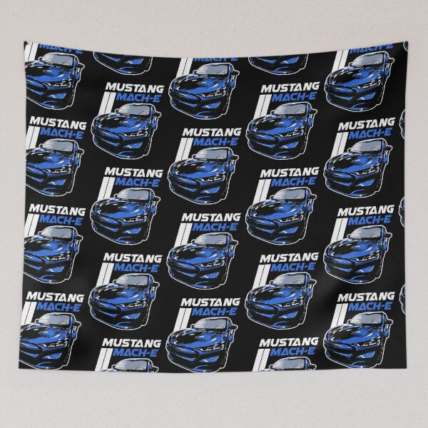 Item preview, Mustang Mach-E Racing Stripes in Grabber Blue designed and sold by zealology.