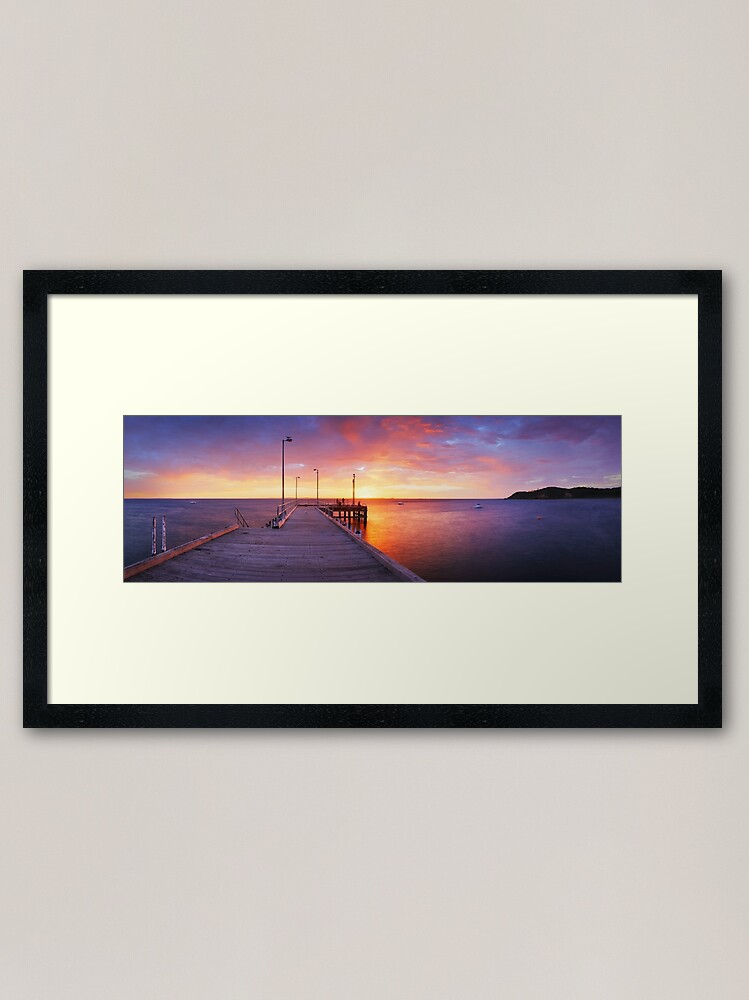 Alternate view of Flinders Pier, Mornington Peninsula, Victoria, Australia Framed Art Print
