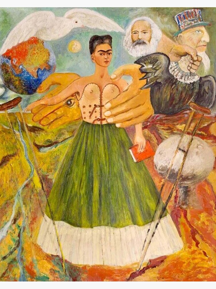 Discover マルクス主義は、Frida Kahlo Premium Matte Vertical Posterによって病人に健康を与えるでしょう