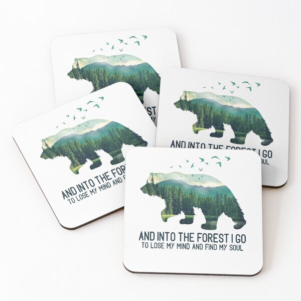 Item preview, Bear And Into The Forest I Go To Lose My Mind And Find My Soul T-shirt designed and sold by Lukifo-Proper.