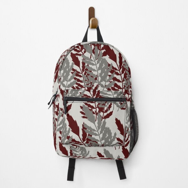 Item preview, Grey Maroon Plant Pattern designed and sold by Krystal Thomas.