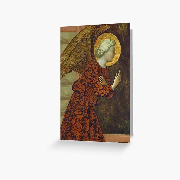 Item preview, Archangel Gabriel in rusty flowery gown by Tommaso Masolino da Panicale designed and sold by Angelkrs.