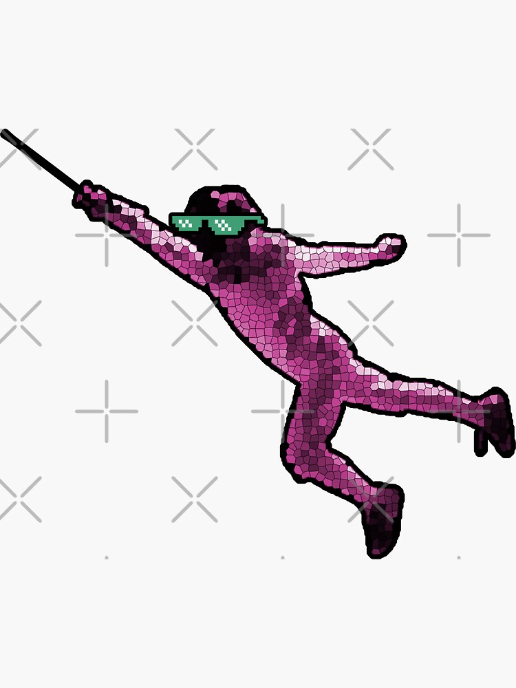 "Fencing pixel retro motif with sunglasses for fencing fans" Sticker