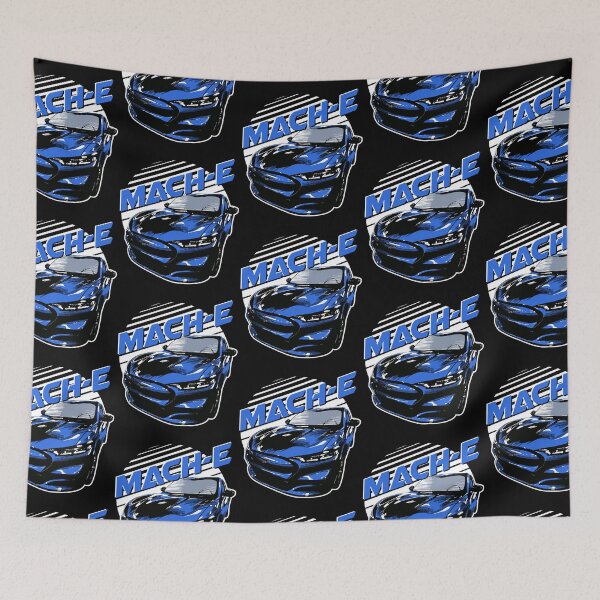 Item preview, Mustang Mach-E Retro Sun Grabber Blue designed and sold by zealology.