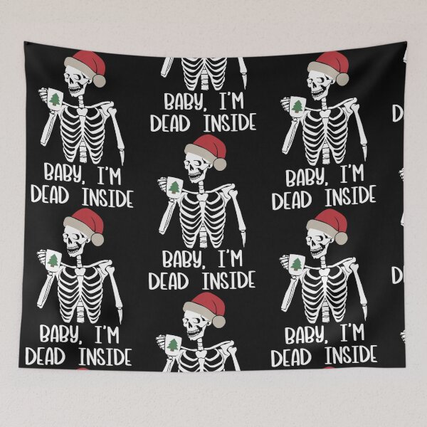 Item preview, Baby Im Dead Inside Skeleton In Santa Hat designed and sold by Kenruhaea7925.