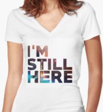 I'm Still Here - Treasure Planet Women's Fitted V-Neck T-Shirt