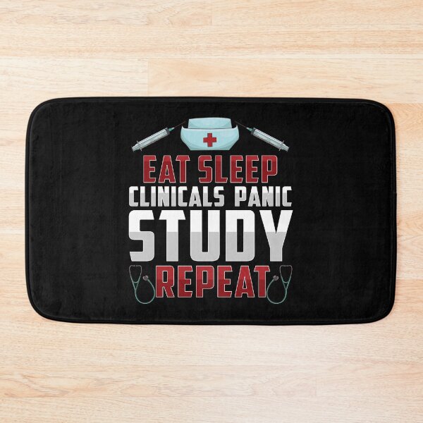 Item preview, Funny Eat Sleep Clinicals Panic Study Repeat Nurse designed and sold by perfectpresents.