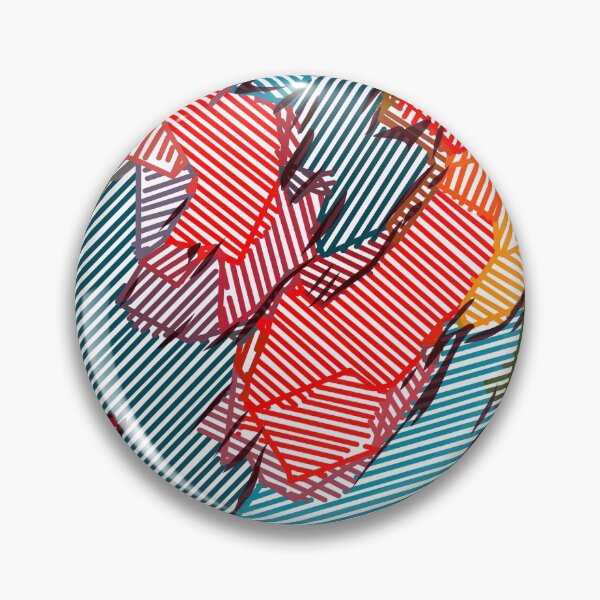 Item preview, fractal geometric line abstract background in red yellow blue designed and sold by Mrvell.