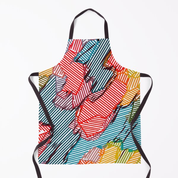 Item preview, fractal geometric line abstract background in red yellow blue designed and sold by Mrvell.