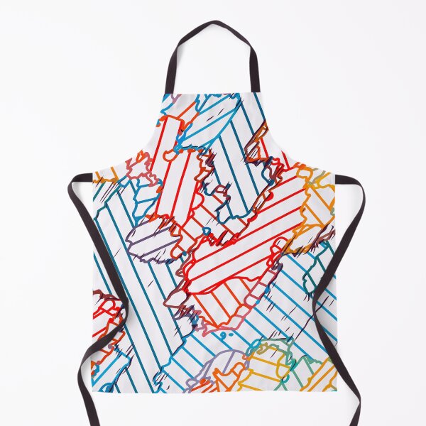 Item preview, fractal geometric line abstract background in red blue yellow designed and sold by Mrvell.