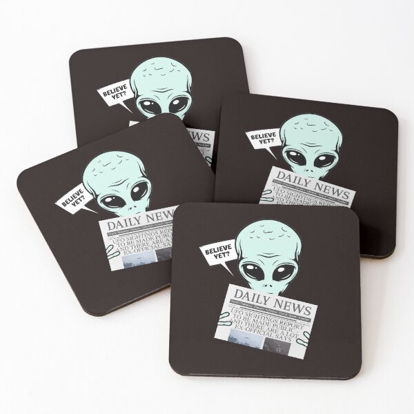 Item preview, Alien Reading Newspaper Funny UFO designed and sold by The Masked Designer.