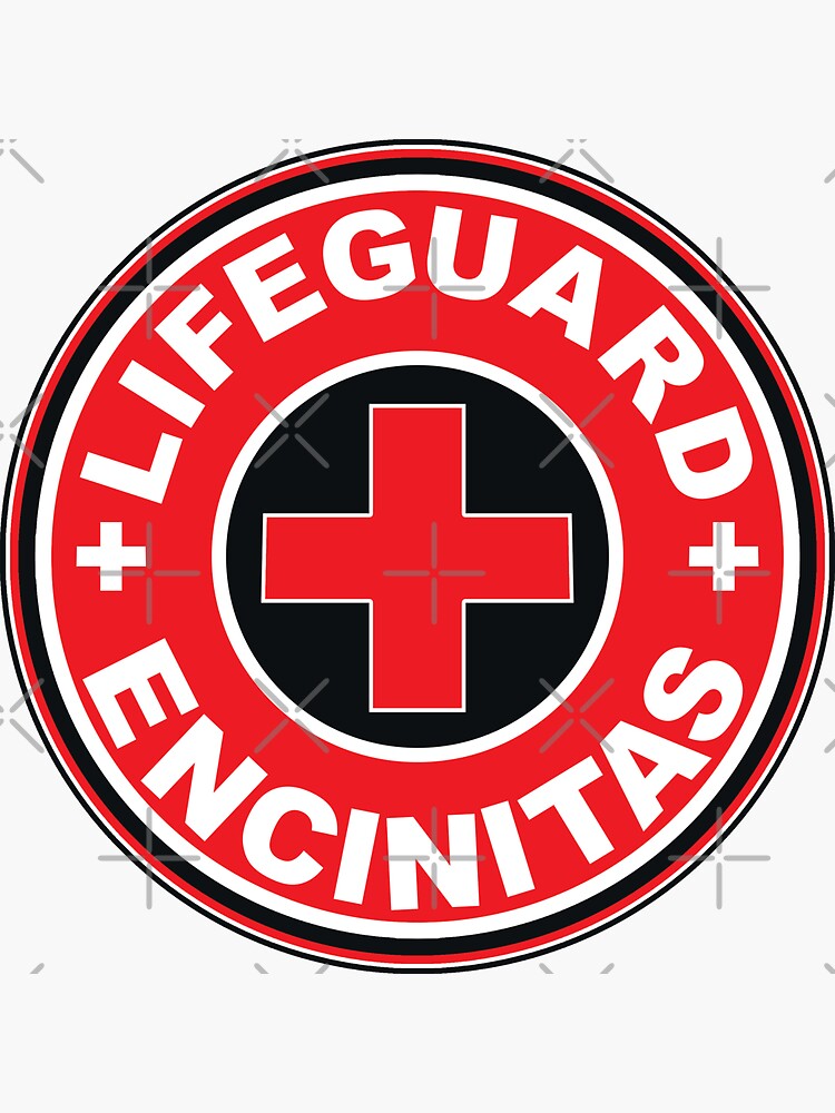 "LIFEGUARD ENCINITAS SURFING CALIFORNIA SURFER BEACH SURFBOARD" Sticker