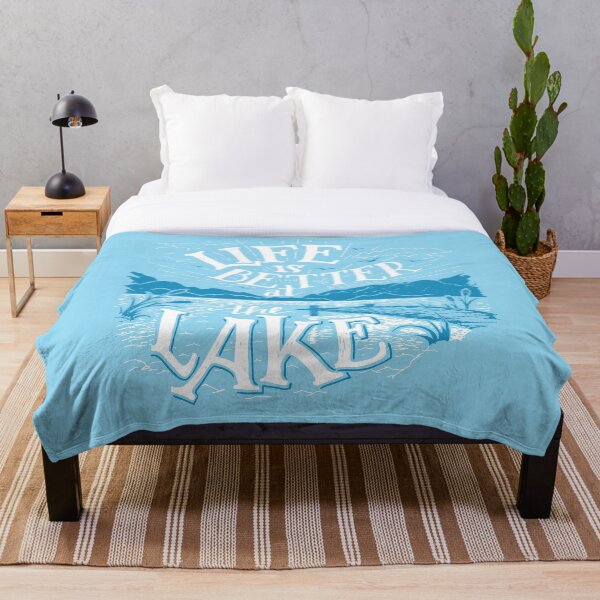 Item preview, La vida es mejor en el lago en color blanco. designed and sold by PaulLesser.