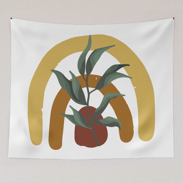 Item preview, Bohemian Rainbow Earth tone with a Green Leaf designed and sold by Doucheka.