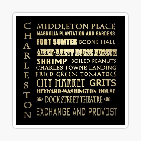 Item preview, Charleston South Carolina Famous Landmarks designed and sold by Patricia Lintner.