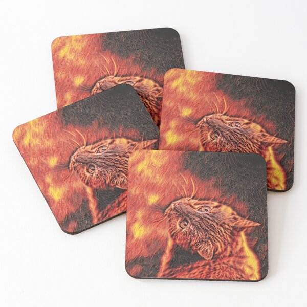 Item preview, GALATHI Baby Cat Look Flames - Cats designed and sold by Galathi Designs.