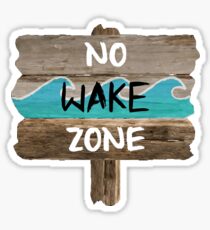 NO WAKE ZONE Sticker