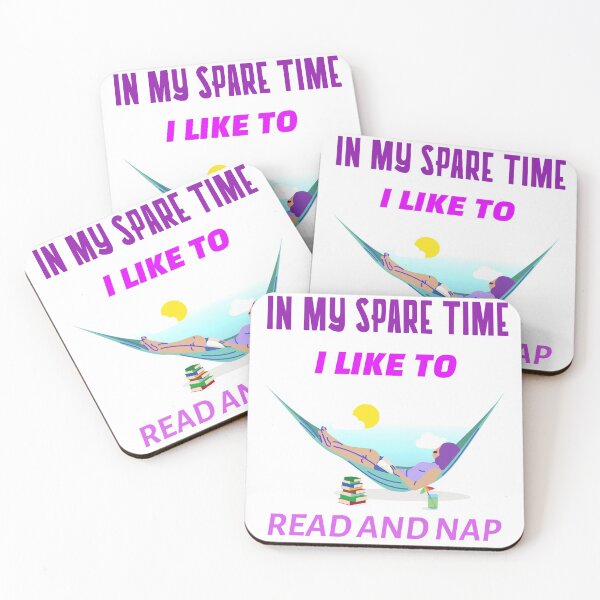 Item preview, In my spare time I like to read and nap - books, napping  designed and sold by 1DaisyChainLane.