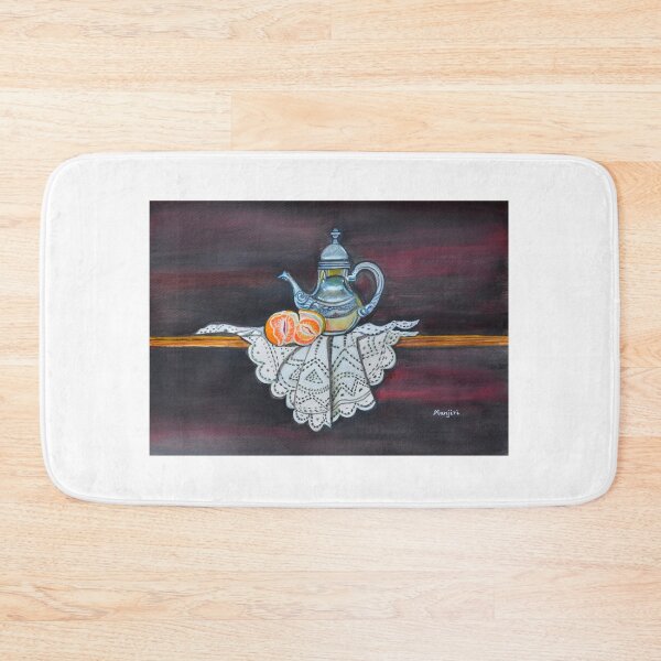 Item preview, Still life with orange and teapot on lace designed and sold by artbymanjiri.