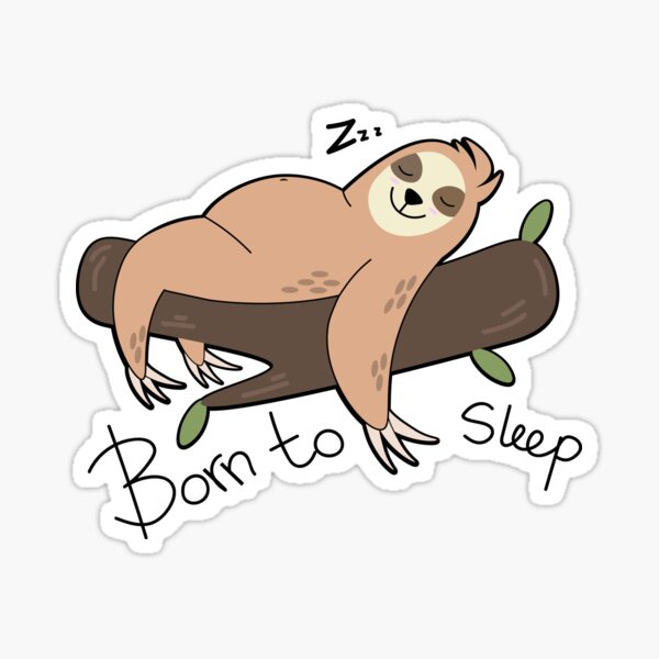 lazy sloth sleep Sticker