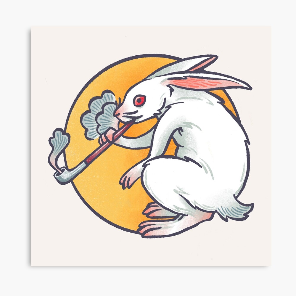 Rabbit Smoking a Pipe Poster for Sale by Lauren Hostetter | Redbubble