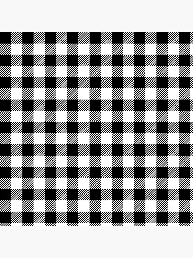 "Modern Vintage Black and White Gingham" Poster for Sale by lollly