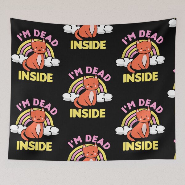 Item preview, Im Dead Inside Cat And Rainbow Happy Sarcastic designed and sold by Konlasa.