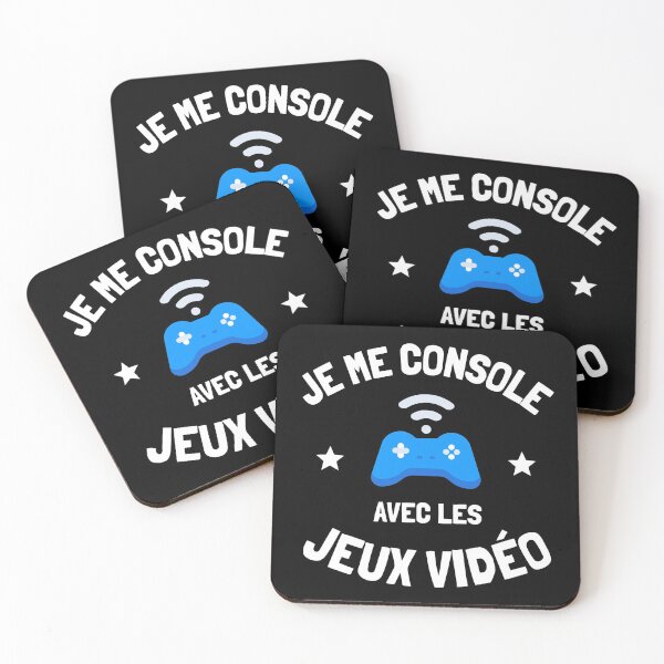 Aperçu de l'œuvre Je me console avec jeux video gamer humour geek créée et vendue par joozybart.
