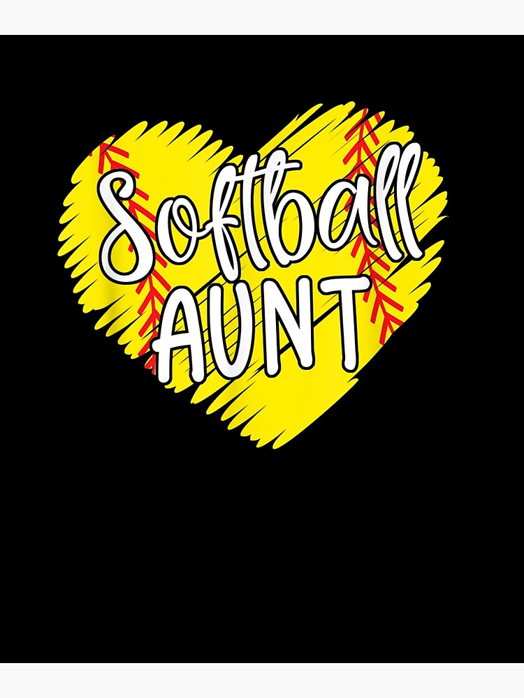 "Softball Aunt designs For Women Baller Aunt Mother's Day 2021" Poster