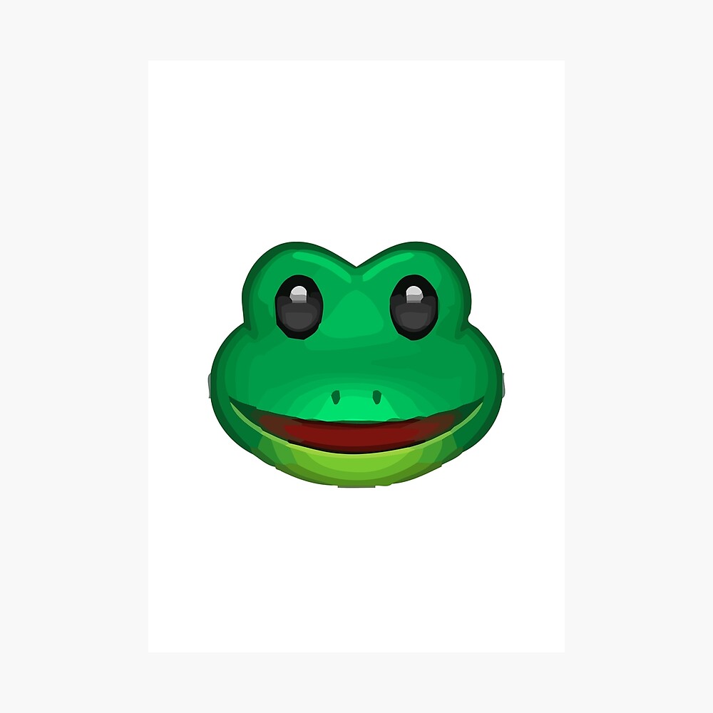 "Frog Face Emoji" Photographic Print by Riemann Redbubble